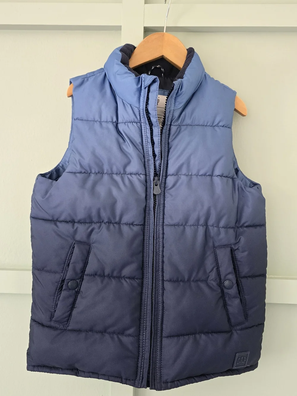 Gap Kids Ombre Navy Blue Puffer Vest - Lightweight,warm Layering 5yrs